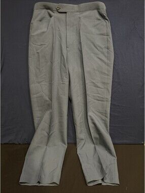 New Vintage 70's SANSABELT Men's (Size 38) Blue Pleated Chino Pants Deadstock